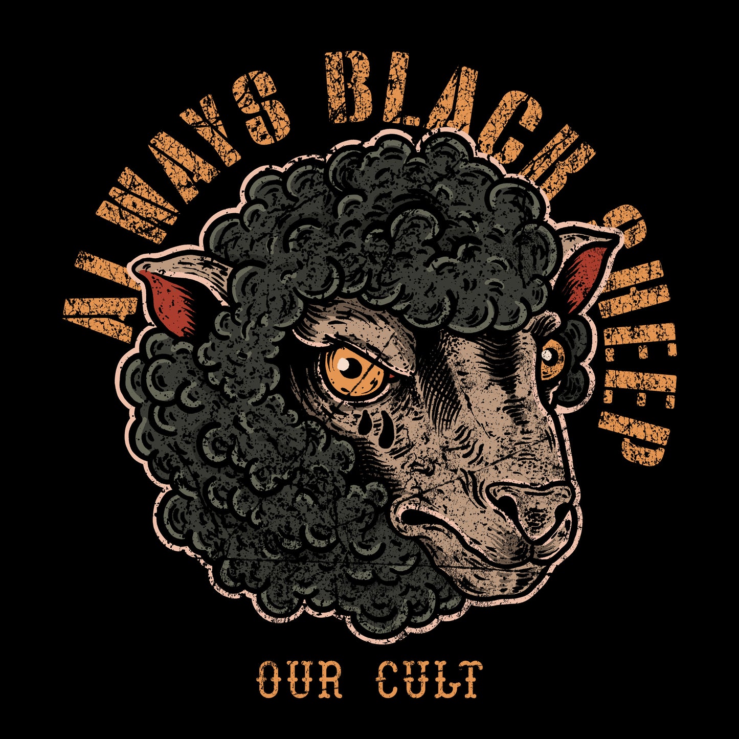 BLACK SHEEP -tričko s potiskem