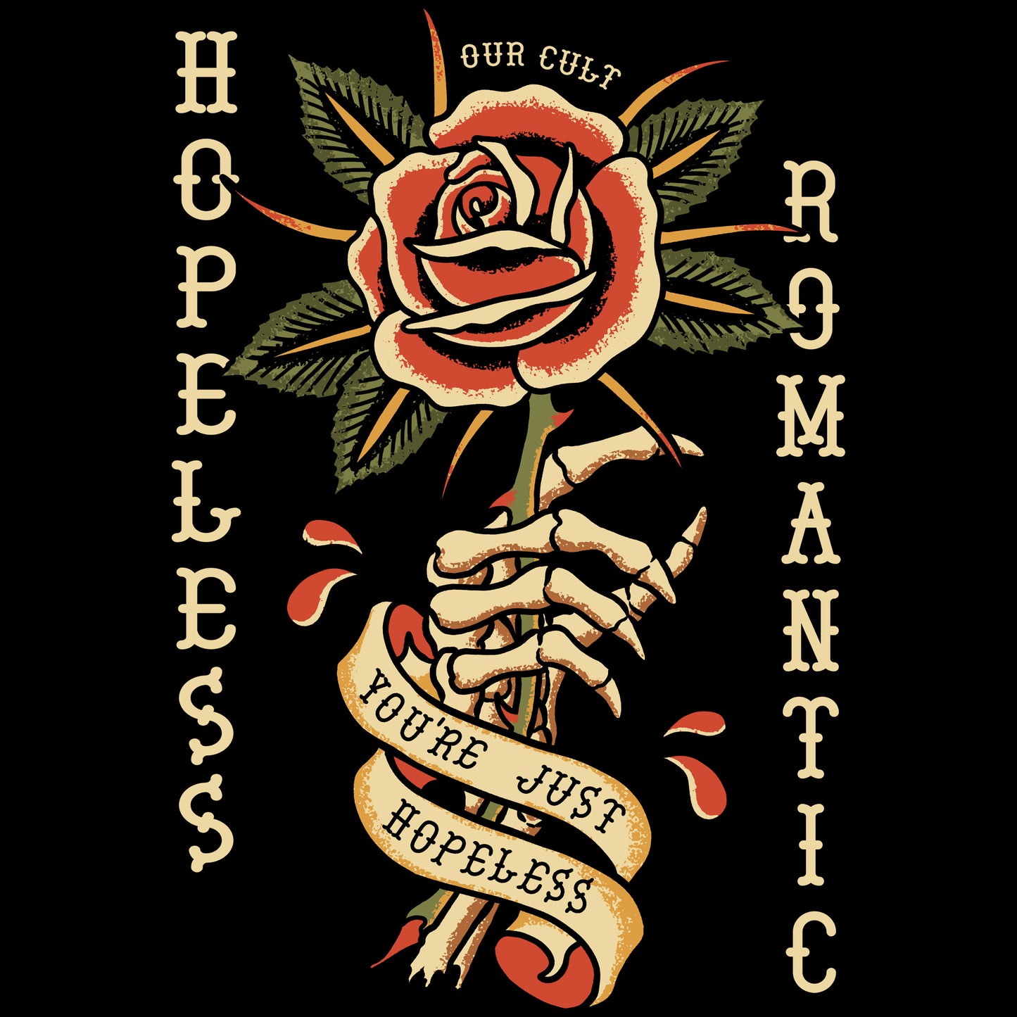 HOPELESS ROMANTIC - tričko s potiskem