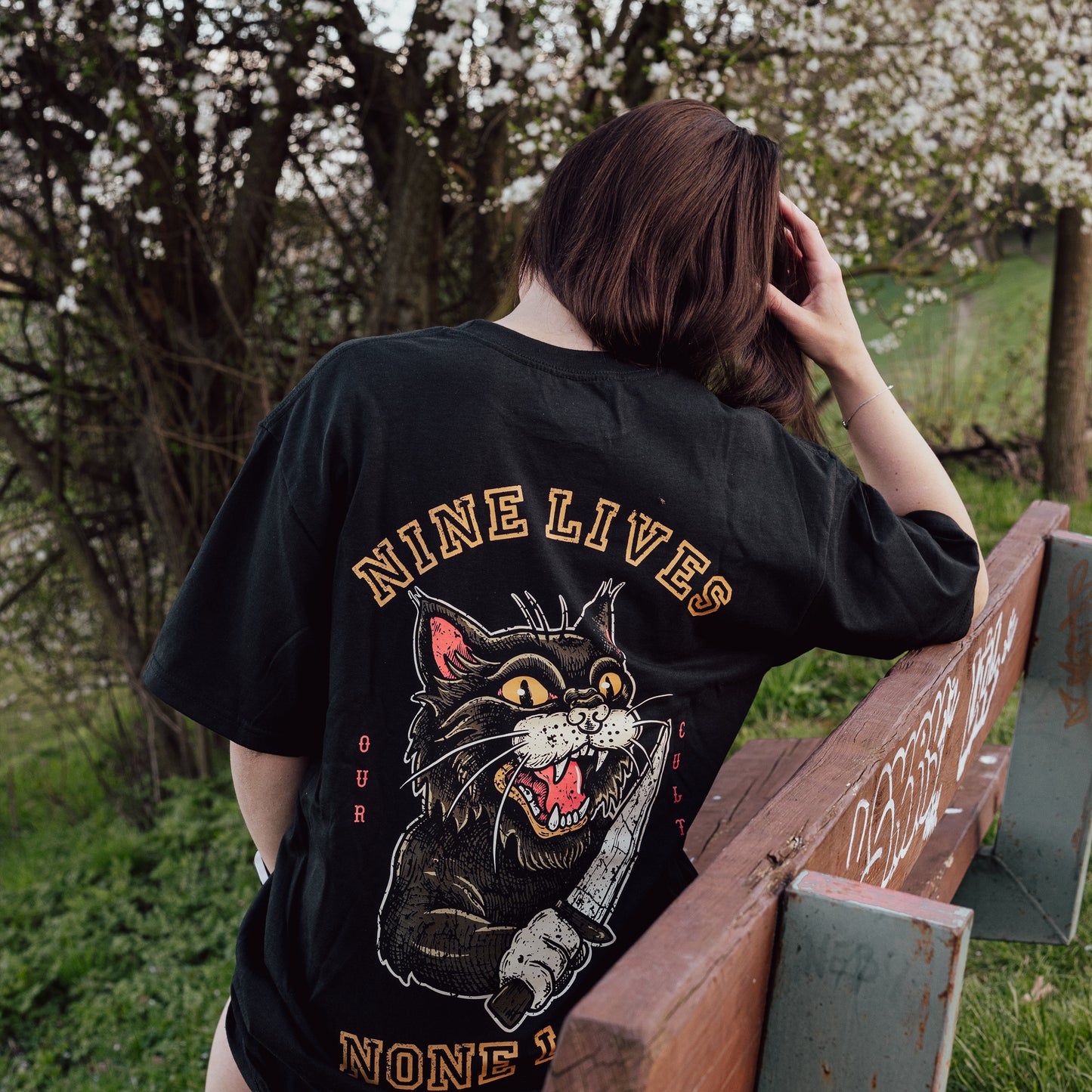 NINE LIVES - tričko s potiskem