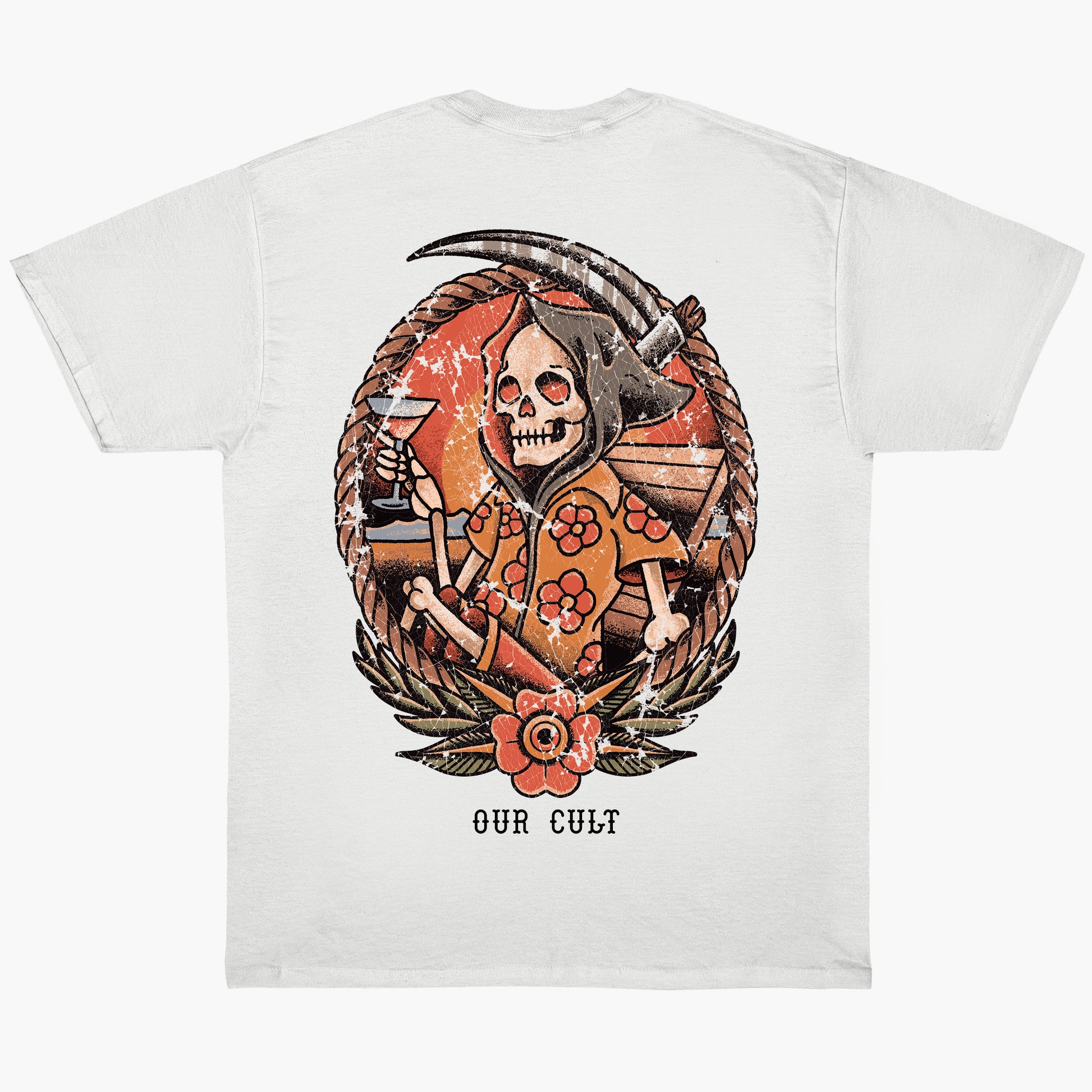 SUMMER TIME white - tričko s potiskem | Our Cult Apparel
